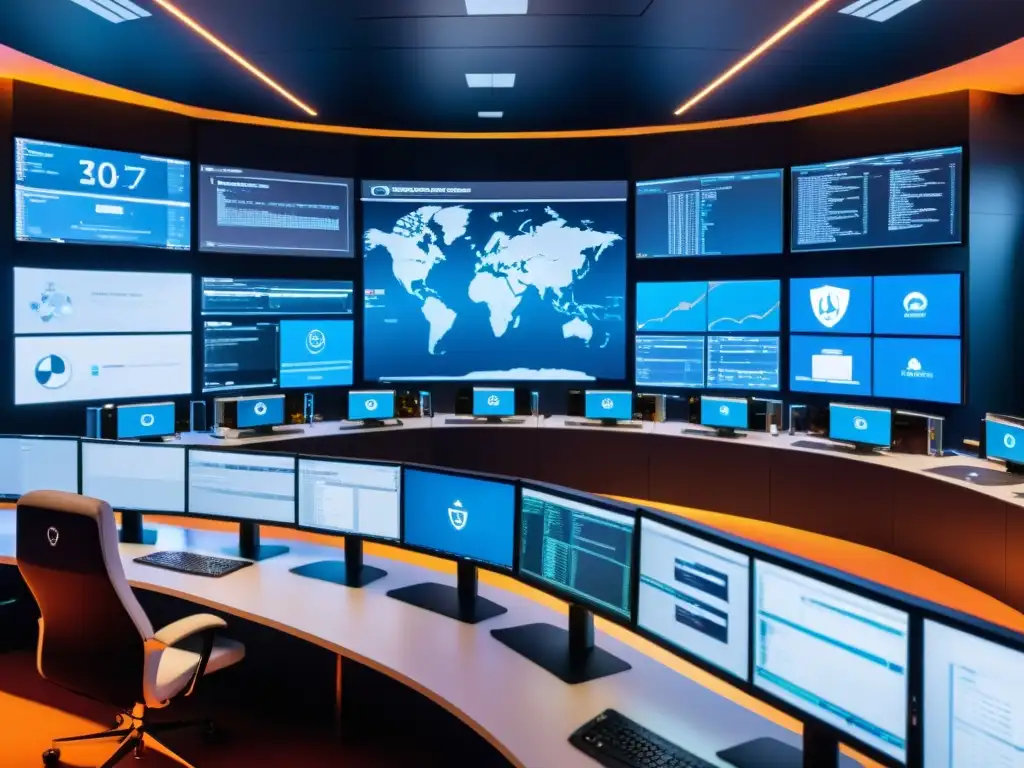 Un equipo de profesionales monitorea y administra firewalls open source en un centro de operaciones de seguridad de red, destacando la importancia de los firewalls open source para mitigar riesgos