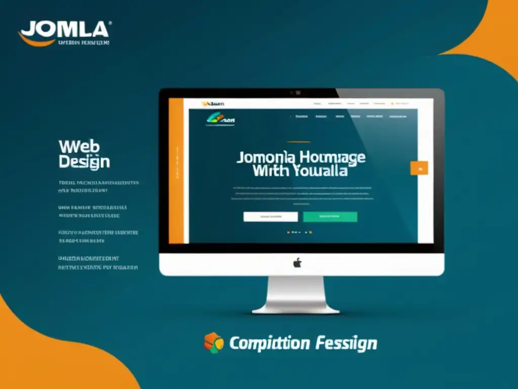 Captura la esencia del éxito de Joomla en sitios web con un diseño moderno, minimalista y vibrante que cautiva y mejora la experiencia del usuario