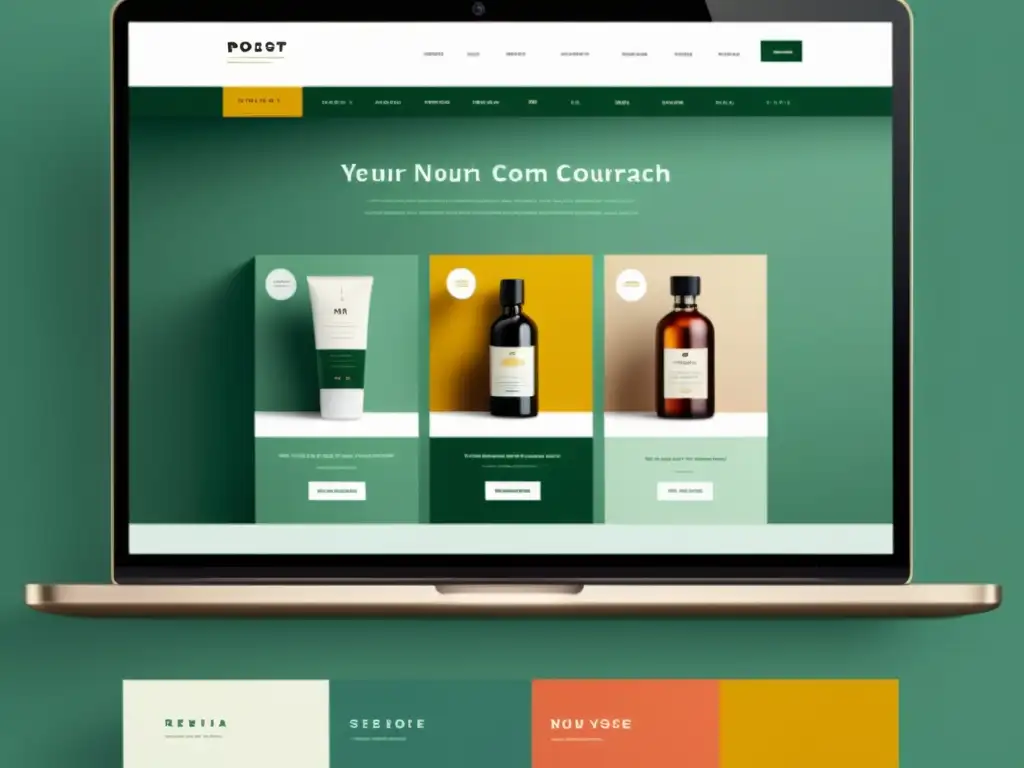 Captura la esencia de la experiencia de navegación en un sitio web de comercio electrónico de diseño moderno y minimalista