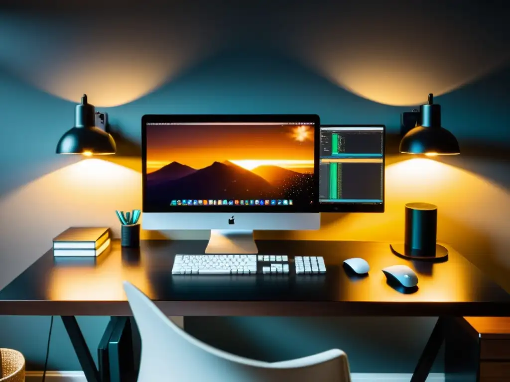 Espacio de trabajo minimalista con potente estación de trabajo Linux y consejos para optimizar el flujo de trabajo en programación