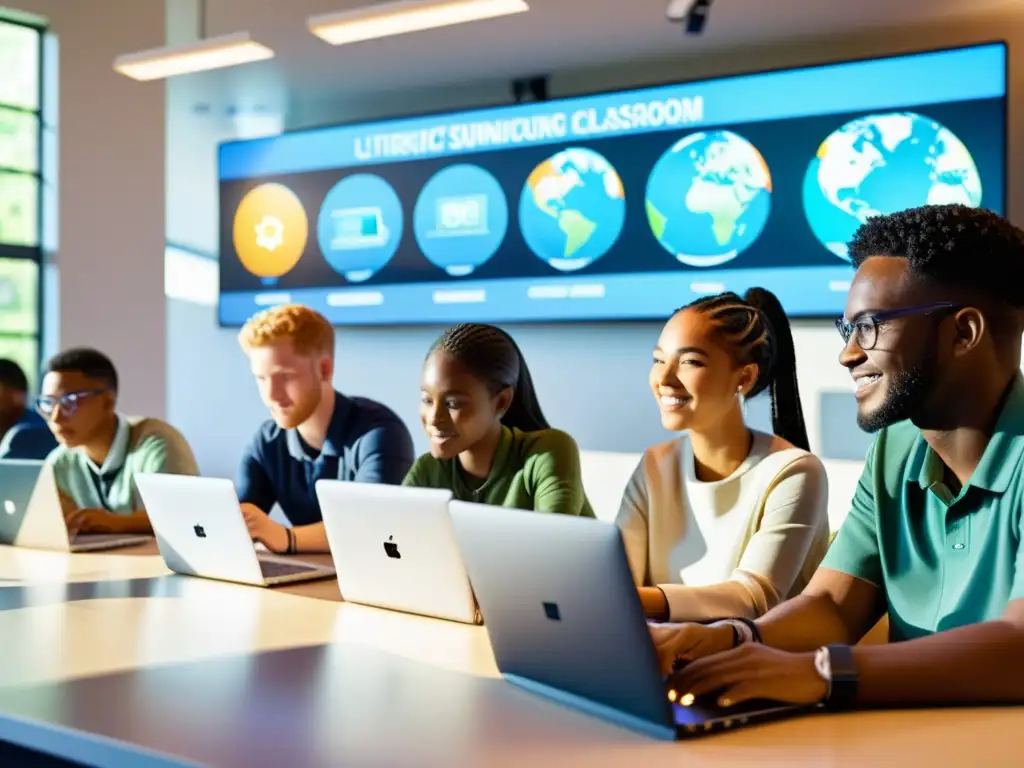 Estudiantes de todo el mundo colaboran en aula futurista, con tecnología educativa innovadora