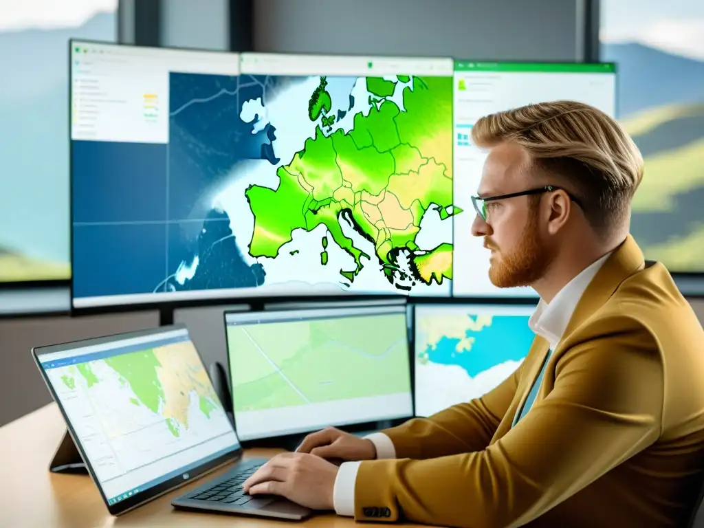 Un experto en geografía utiliza QGIS para exportar y compartir proyectos geográficos