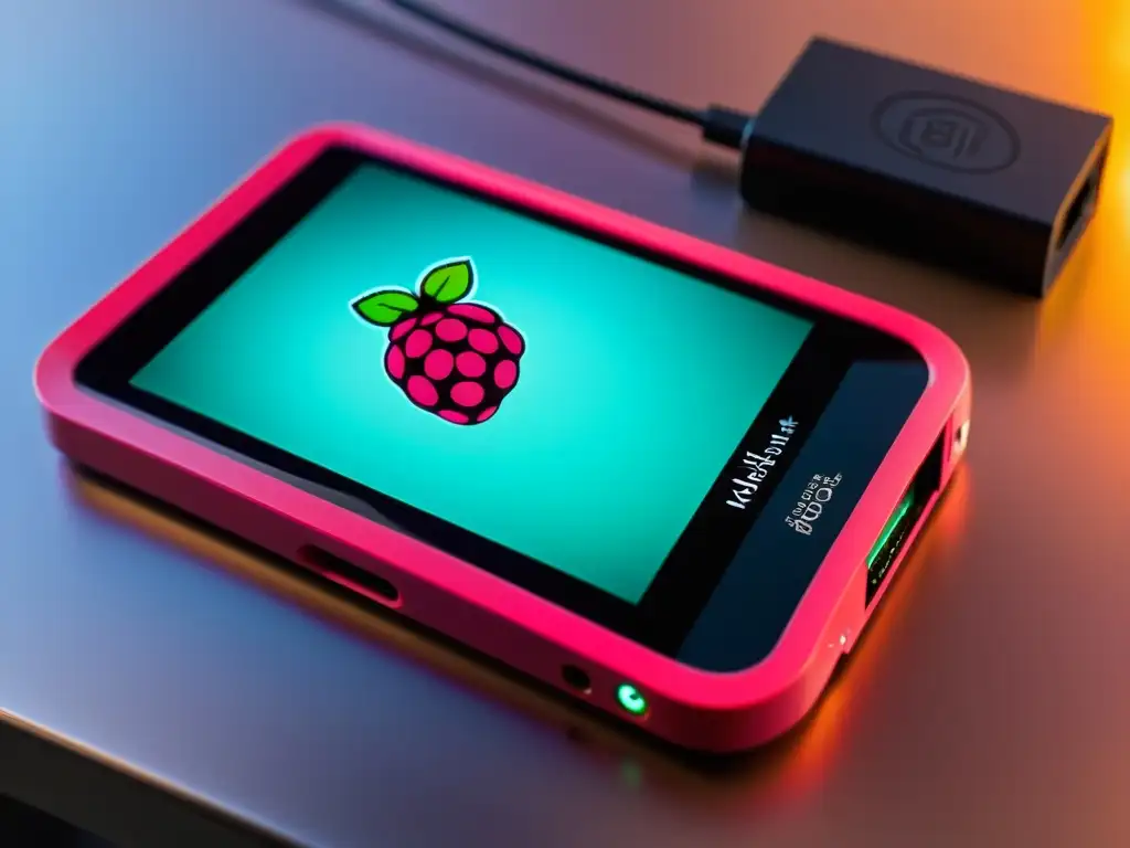 'Futuro profesional con Raspbian mobile para Raspberry Pi en un entorno moderno y minimalista