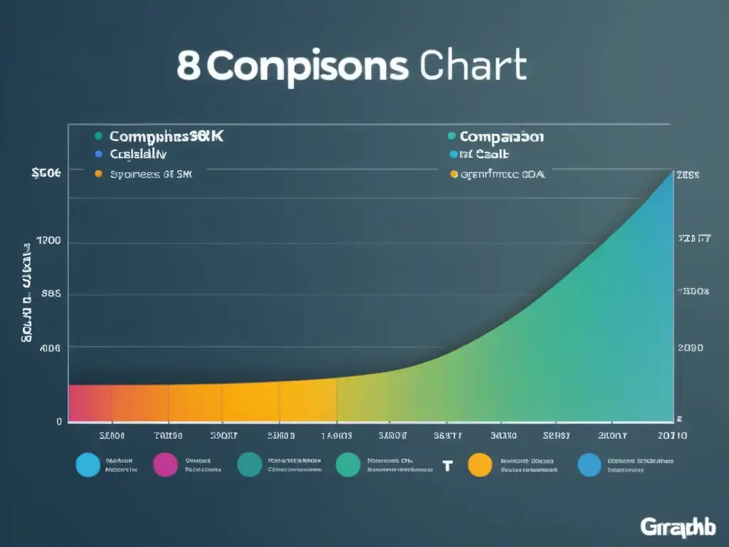 Gráficos comparativos detallados en 8k que destacan las ventajas de usar GraphDB en bases de datos, con datos claros y visualmente atractivos