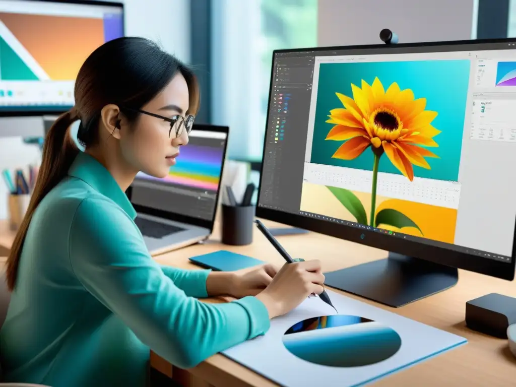 Un ilustrador digital crea una obra vibrante con Krita, software de código abierto