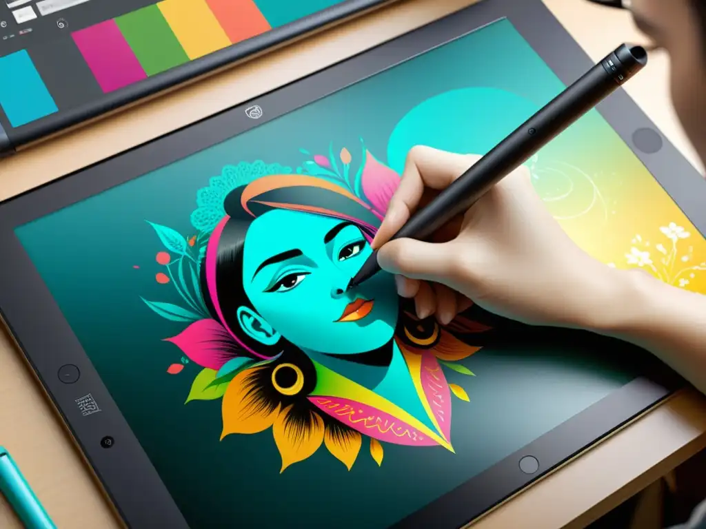 Un ilustrador digital crea una obra vibrante con Krita, resaltando el potencial del software de código abierto para ilustradores digitales