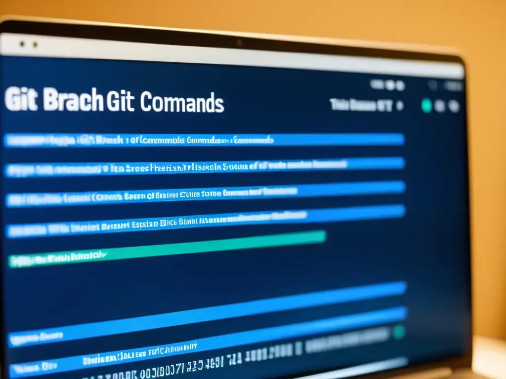 Una imagen de alta resolución que muestra técnicas avanzadas para dominar branches en Git