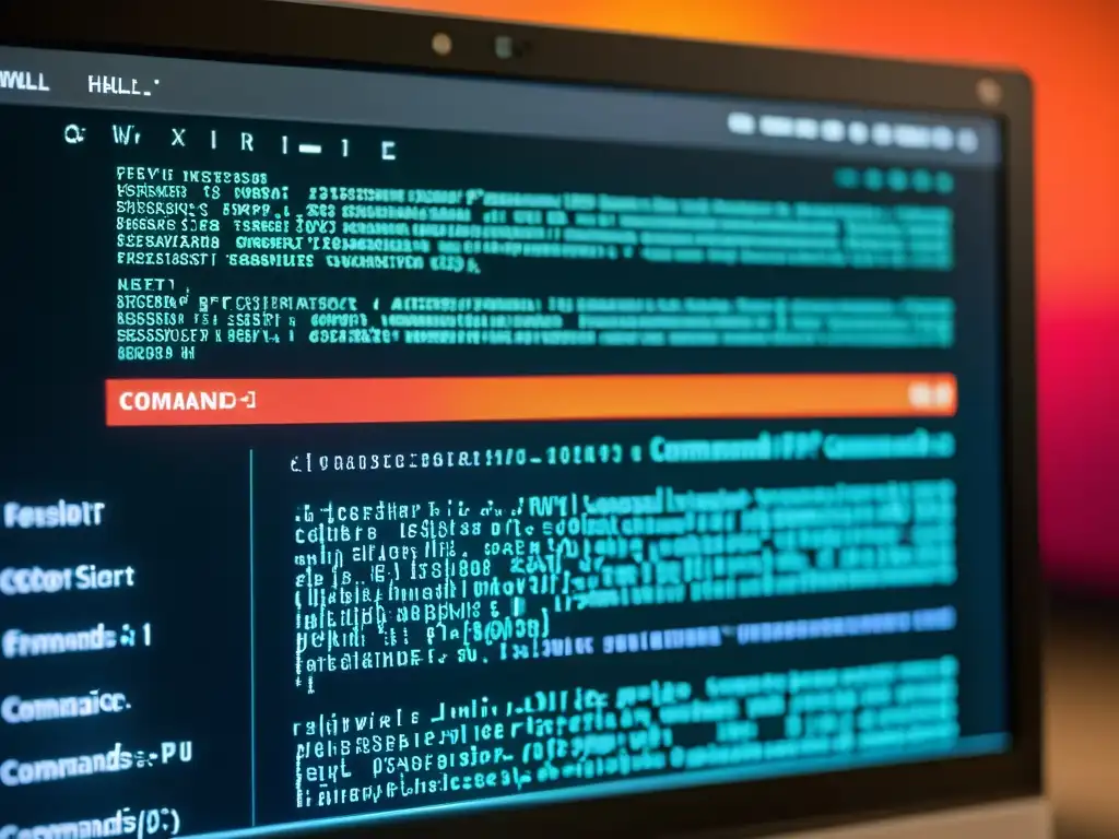 Una imagen de alta tecnología con comandos de PF firewall en OpenBSD