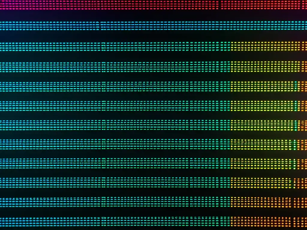 Una imagen detallada de un código complejo en una pantalla de computadora, mostrando un algoritmo de patrones para IDS Open Source