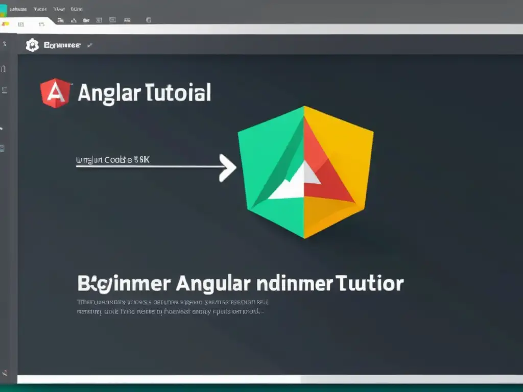 Una imagen 8k detallada del tutorial de codificación amigable para principiantes en Angular con un diseño moderno y elegante