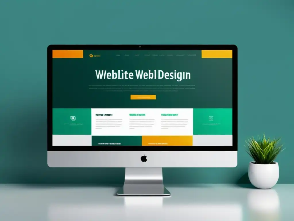 Imagen de un diseño web minimalista y elegante en una plataforma líder en creación web