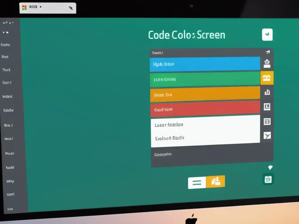 La imagen muestra la interfaz de Code::Blocks, con iconos detallados y un diseño profesional