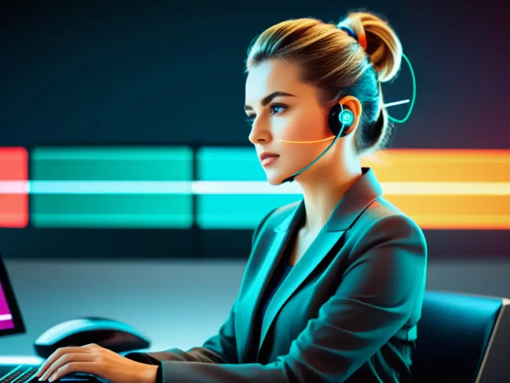 Imagen 8k de persona usando comandos Git en terminal, rodeada de diseño moderno y elementos visuales coloridos