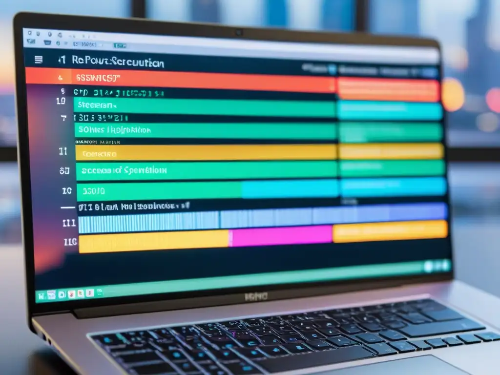 Imagen de alta resolución de un monitor con código de color y múltiples pestañas abiertas a repositorios de software de código abierto