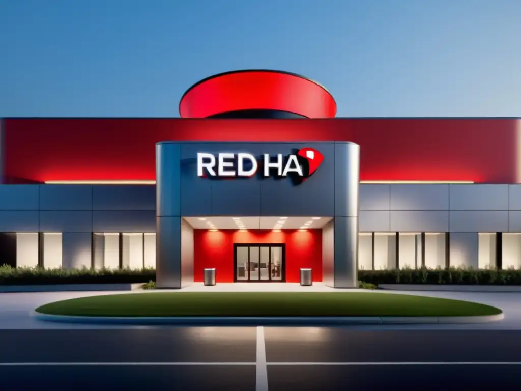 Imagen de la sede de Red Hat, reflejando innovación y profesionalismo