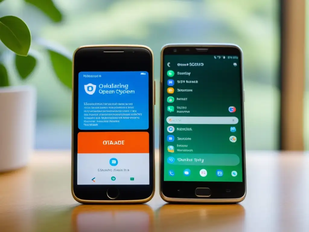 Comparación impactante del ciclo de vida de sistemas operativos móviles, mostrando la importancia de las actualizaciones de seguridad