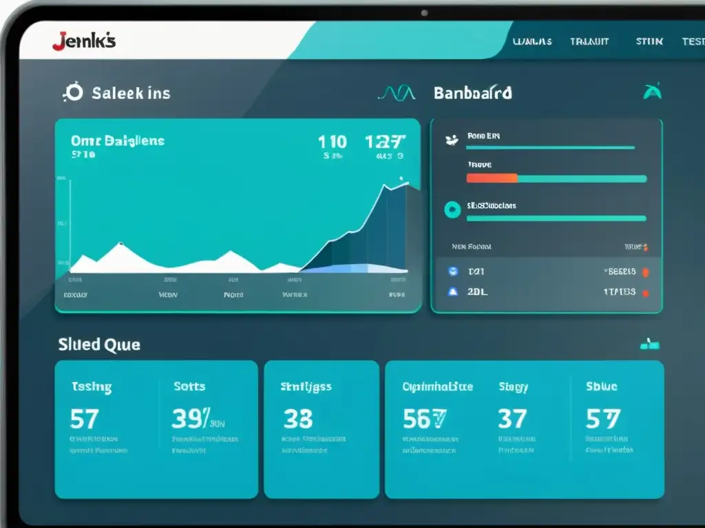 Un impresionante panel de control de Jenkins muestra estrategias de prueba automatizadas y estadísticas en tiempo real, mejorando la calidad del software libre