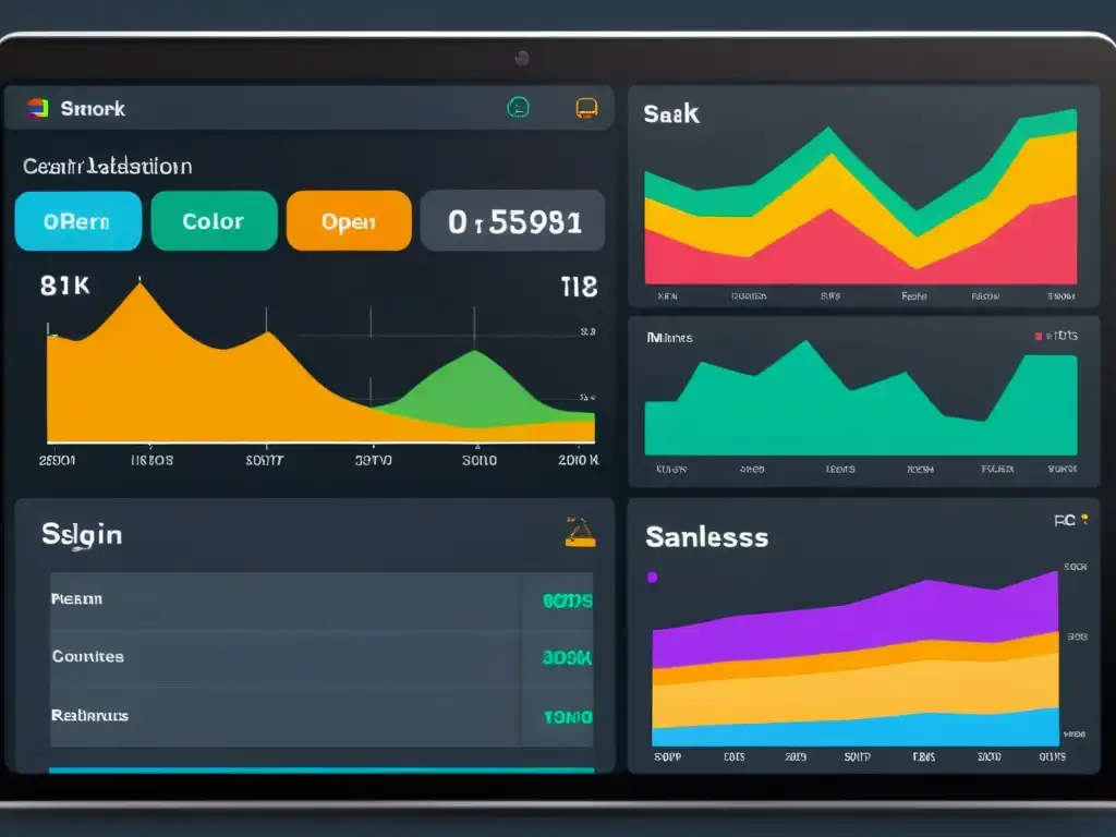 Un impresionante panel de integración continua con herramientas open source en pantallas de alta resolución, transmitiendo eficiencia y productividad