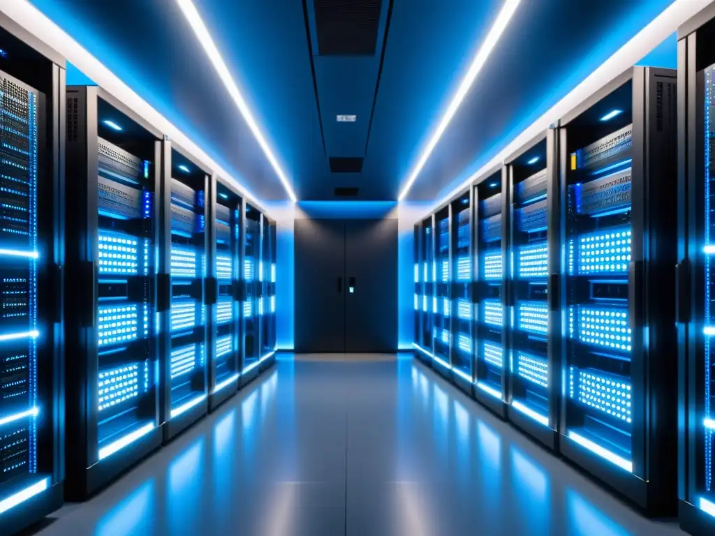 Instalación impresionante de supercomputadora en 8k, con diseño futurista y sistemas de código abierto en supercomputación