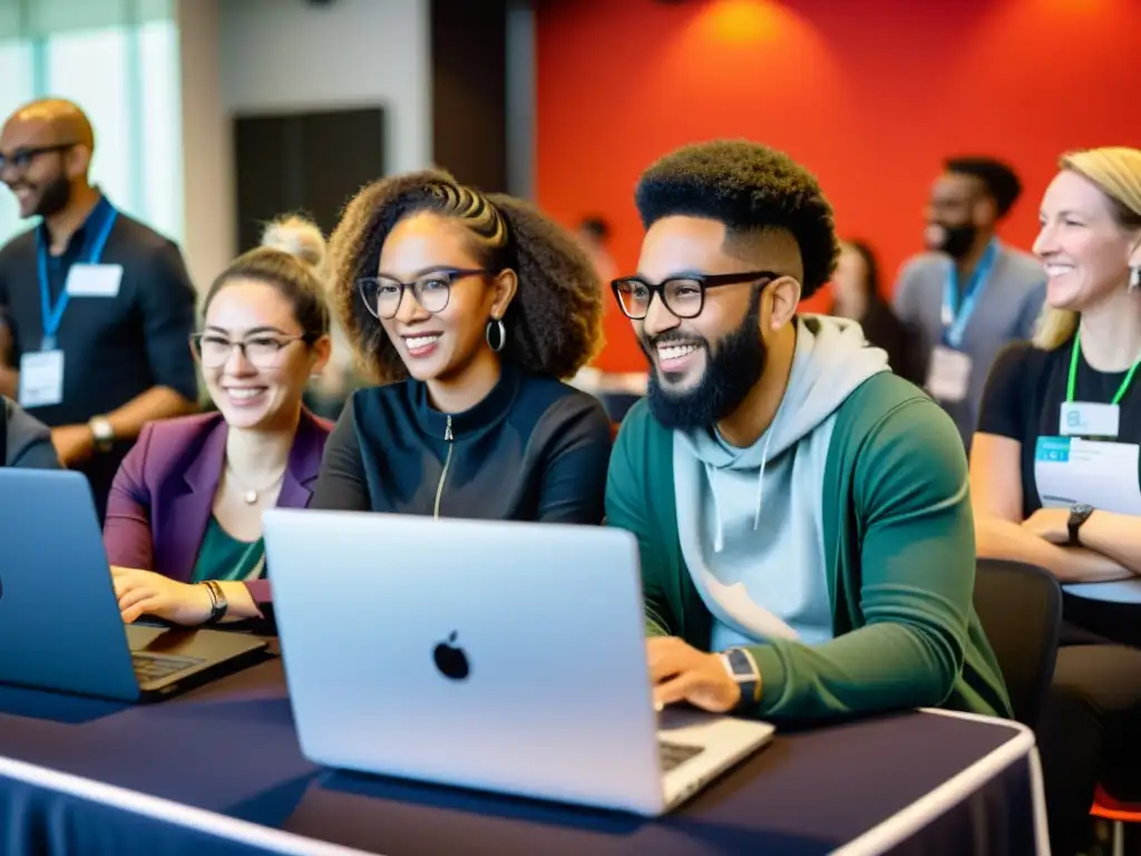 Inclusión en eventos educativos de código abierto: Diversidad y colaboración en un ambiente moderno y vibrante de tecnología