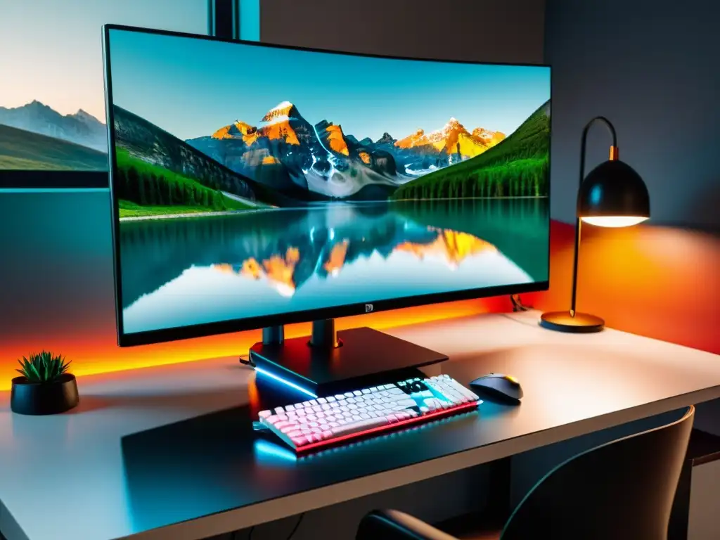 Instalación de entornos gráficos en BSD: un espacio de trabajo minimalista con un elegante monitor ultrapanorámico y un ambiente profesional y pulido