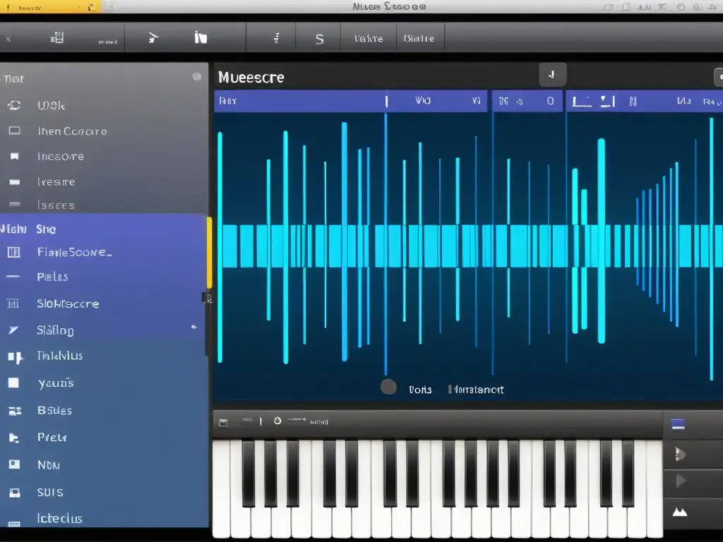 Comparación de interfaces de MuseScore, Finale y Sibelius para edición de partituras musicales