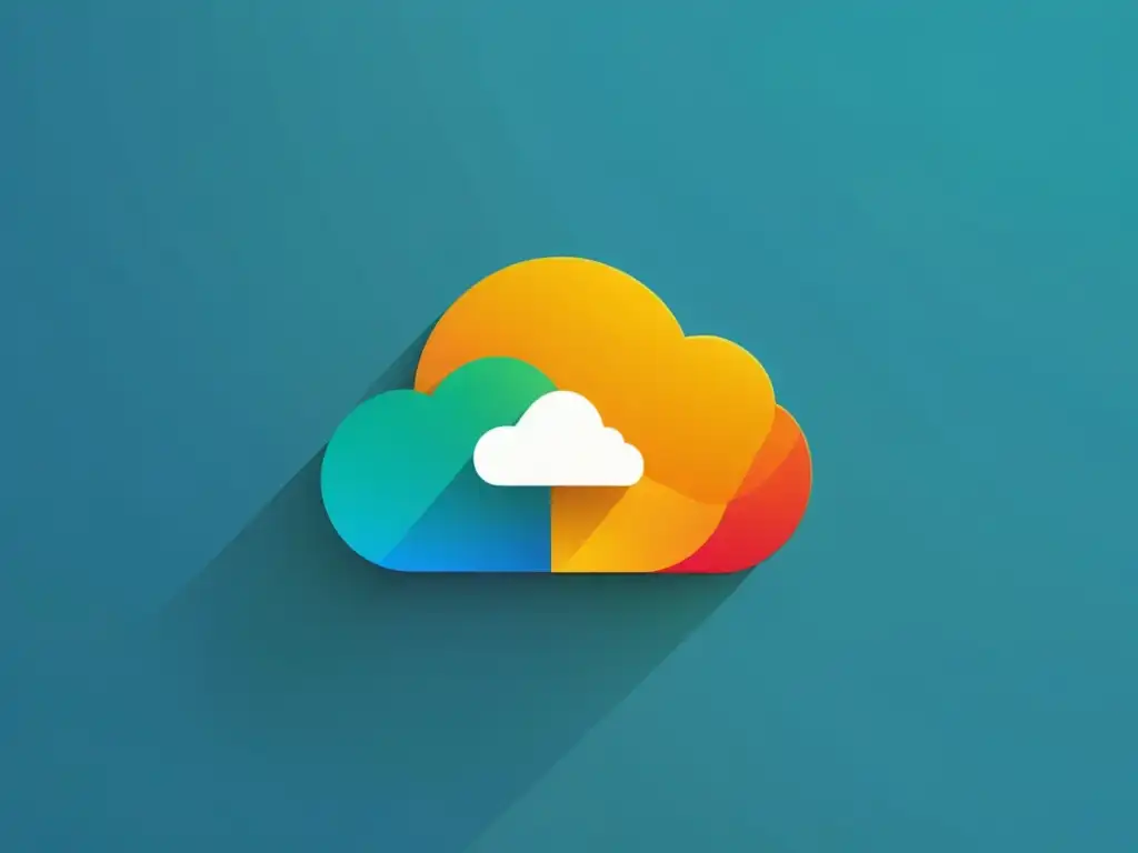 Interfaz de almacenamiento en la nube para CMS Open Source, con diseño minimalista, colores vibrantes y controles intuitivos