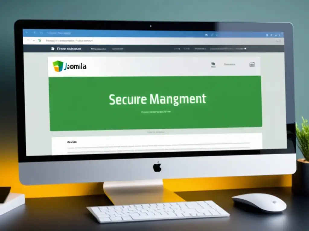 Interfaz de gestión de archivos segura en Joomla y TYPO3, transmitiendo confianza y profesionalismo