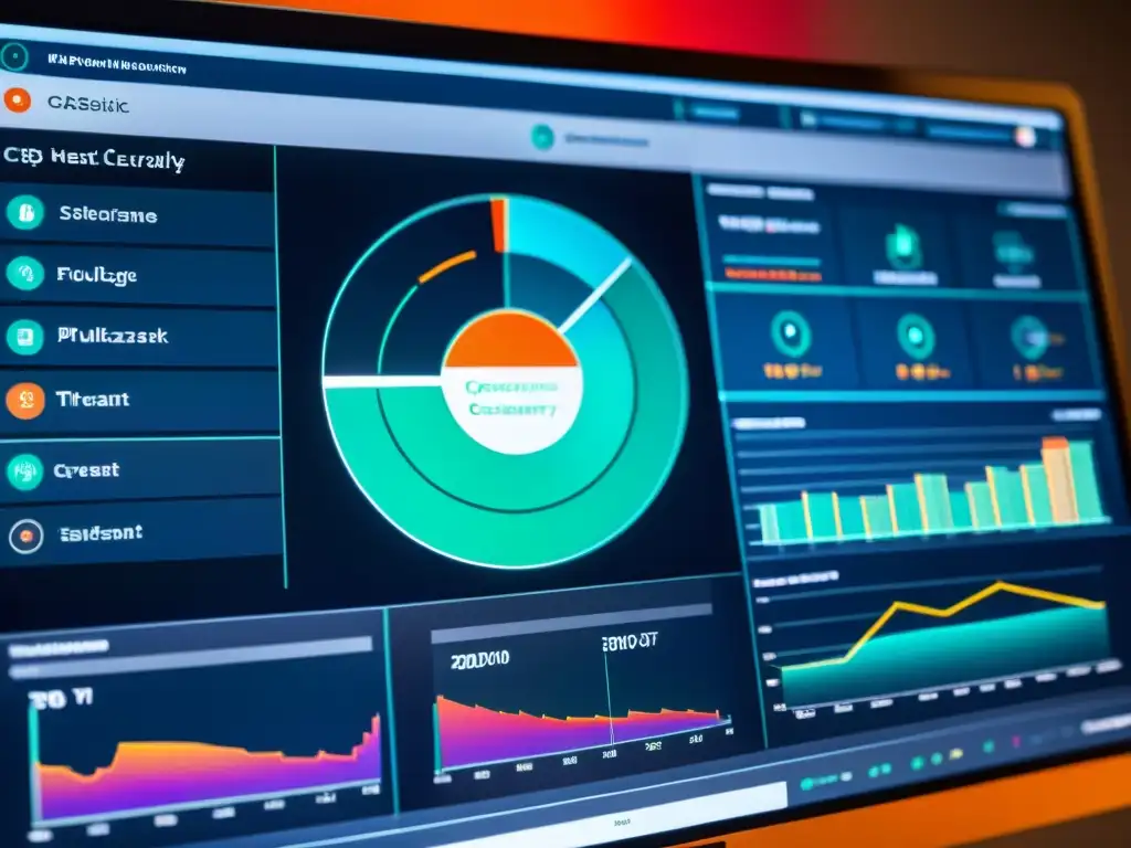 Interfaz de ciberseguridad open source mostrando visualizaciones de datos avanzadas y monitoreo de amenazas en tiempo real