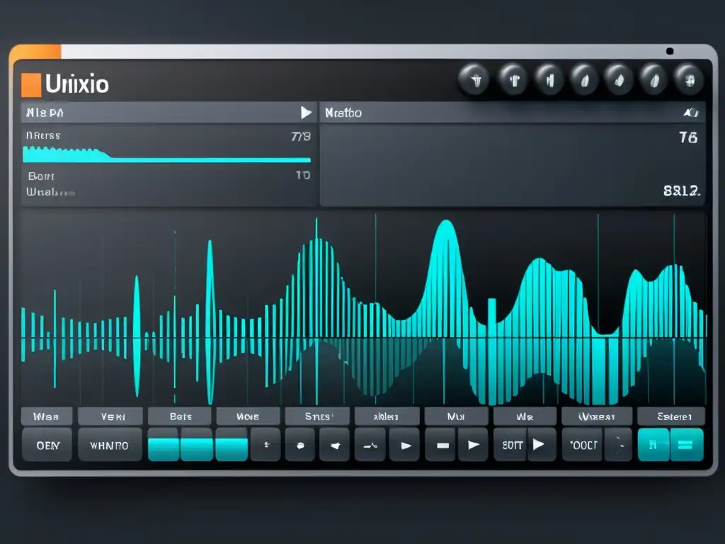 Interfaz de edición de audio para UNIX de código abierto con diseño moderno y profesional, herramientas precisas y visualizaciones de forma de onda