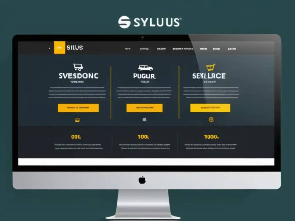 Interfaz elegante y moderna del sitio web de ecommerce Sylius, destacando plugins personalizados y extensiones