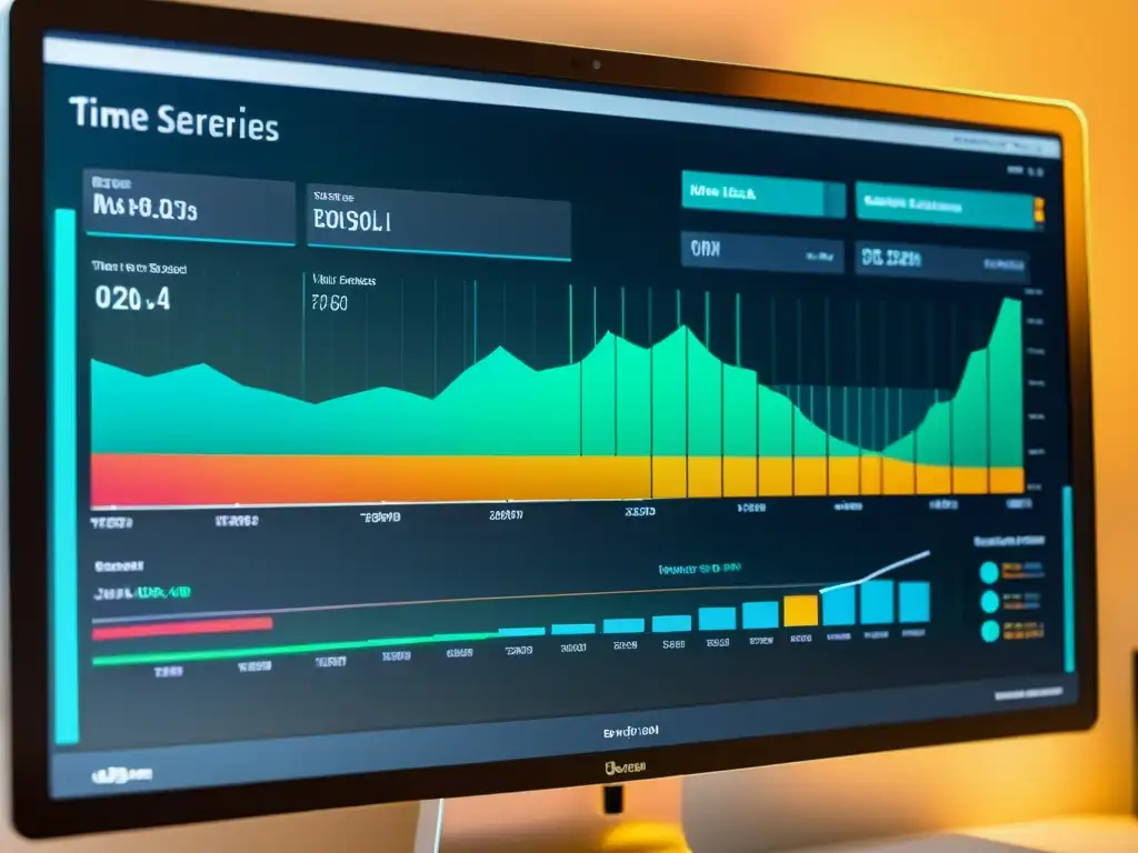 Interfaz futurista de base de datos con manejo eficiente de series temporales en PostgreSQL