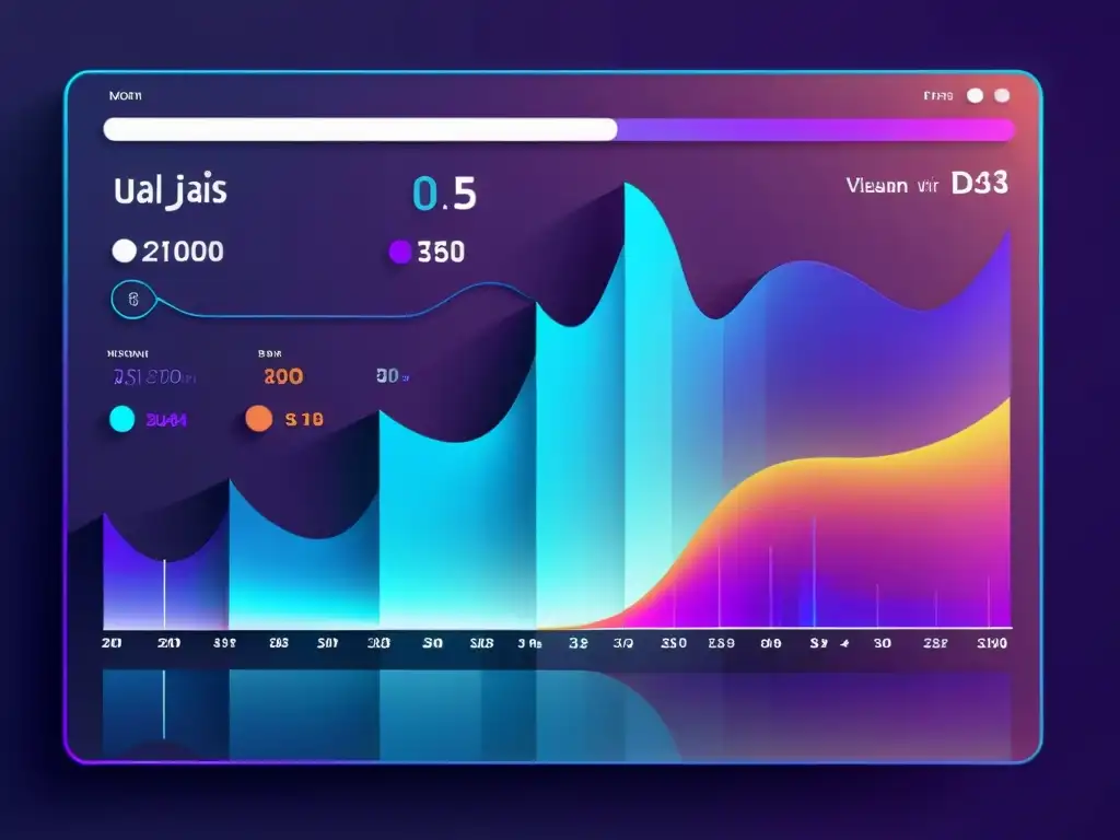 Una interfaz futurista de visualización de datos con D3