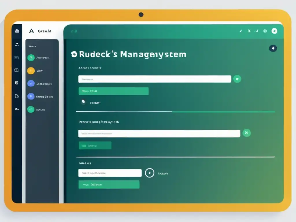 Interfaz futurista de Rundeck para automatización de operaciones, con detallados ajustes de seguridad y permisos