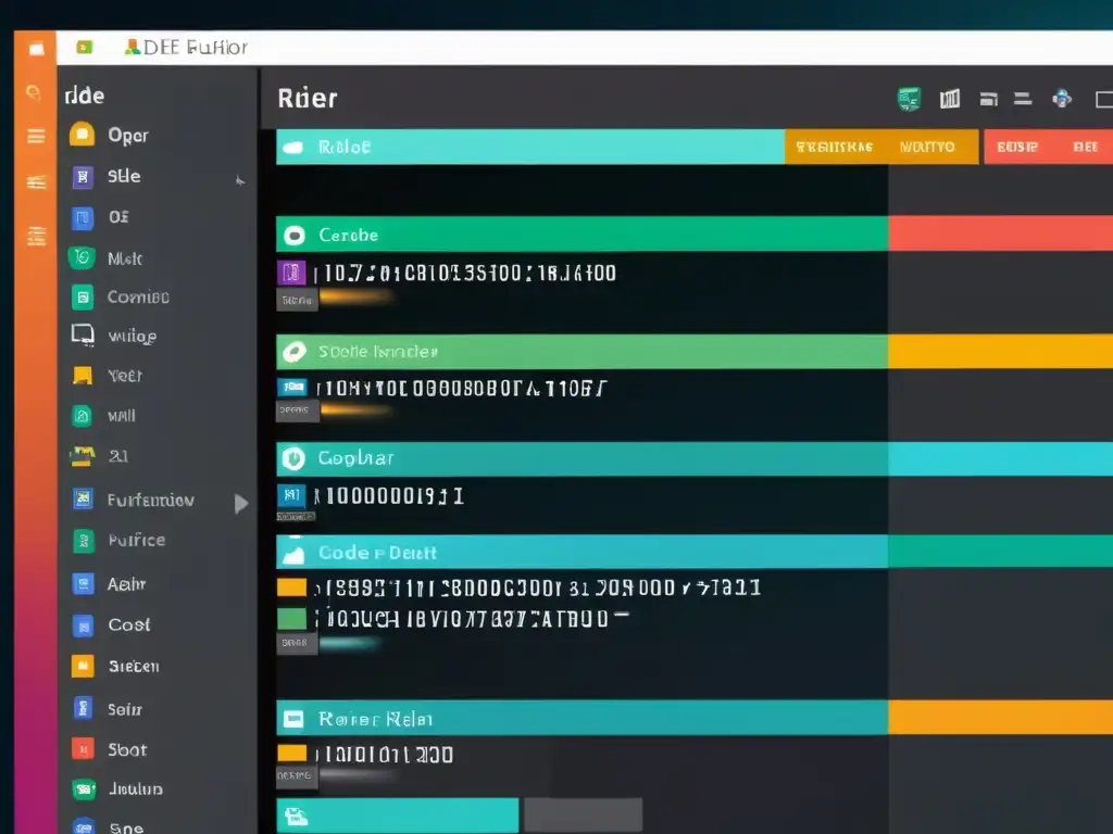 Una interfaz de Rider IDE JetBrains 