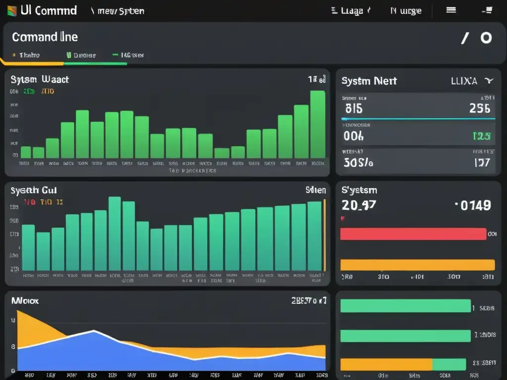 Interfaz de línea de comandos en Linux con monitoreo en tiempo real de recursos