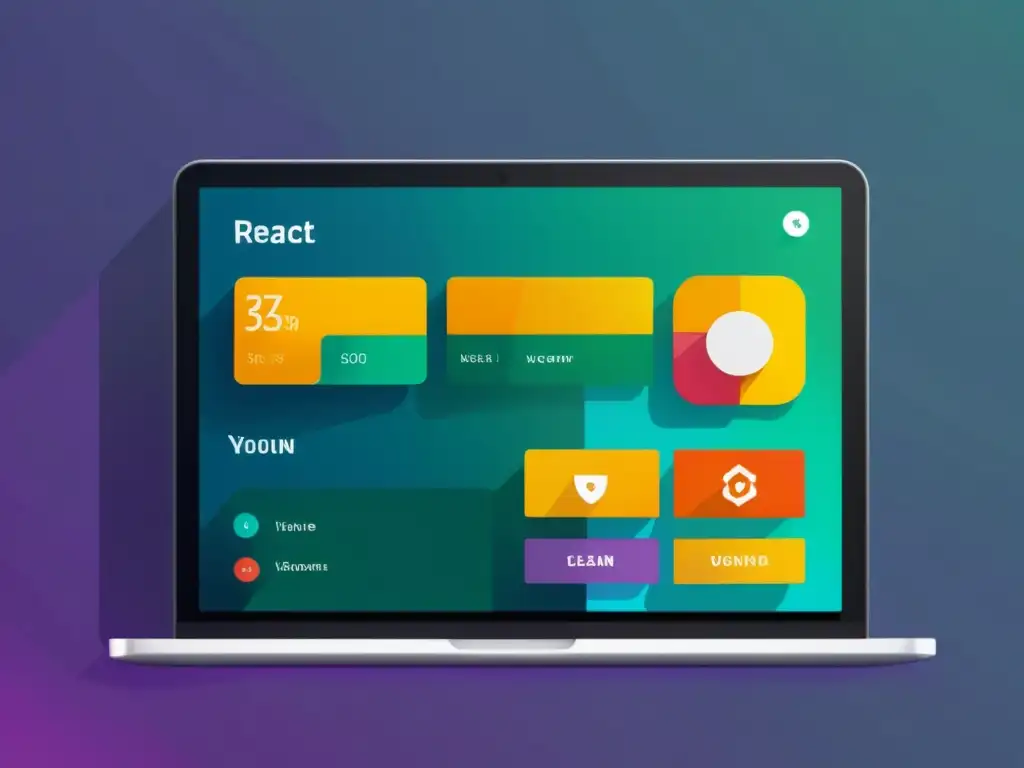 Interfaz de aplicación React con diseño Material Design