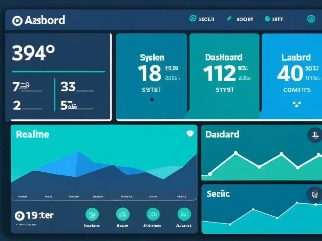 Interfaz moderna y dinámica de un sistema de autenticación web open source con gráficos atractivos en tonos de azul, confiable y profesional