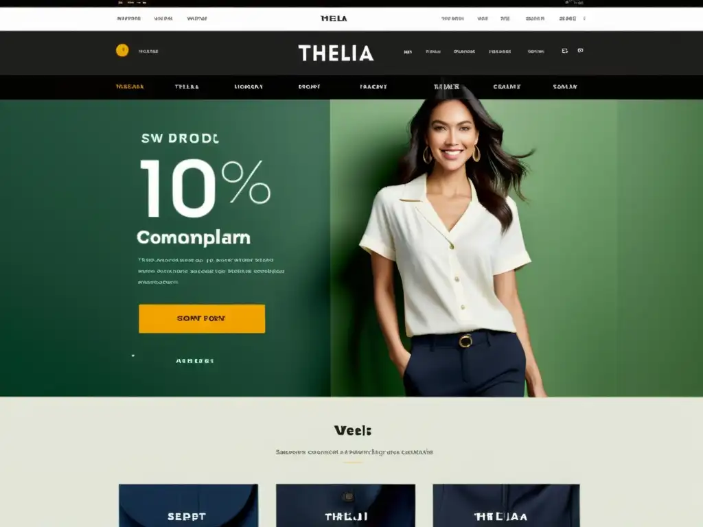 Interfaz moderna de Thelia para ecommerce, con productos personalizables y experiencia de compra intuitiva, destacando las ventajas de utilizar Thelia en ecommerce