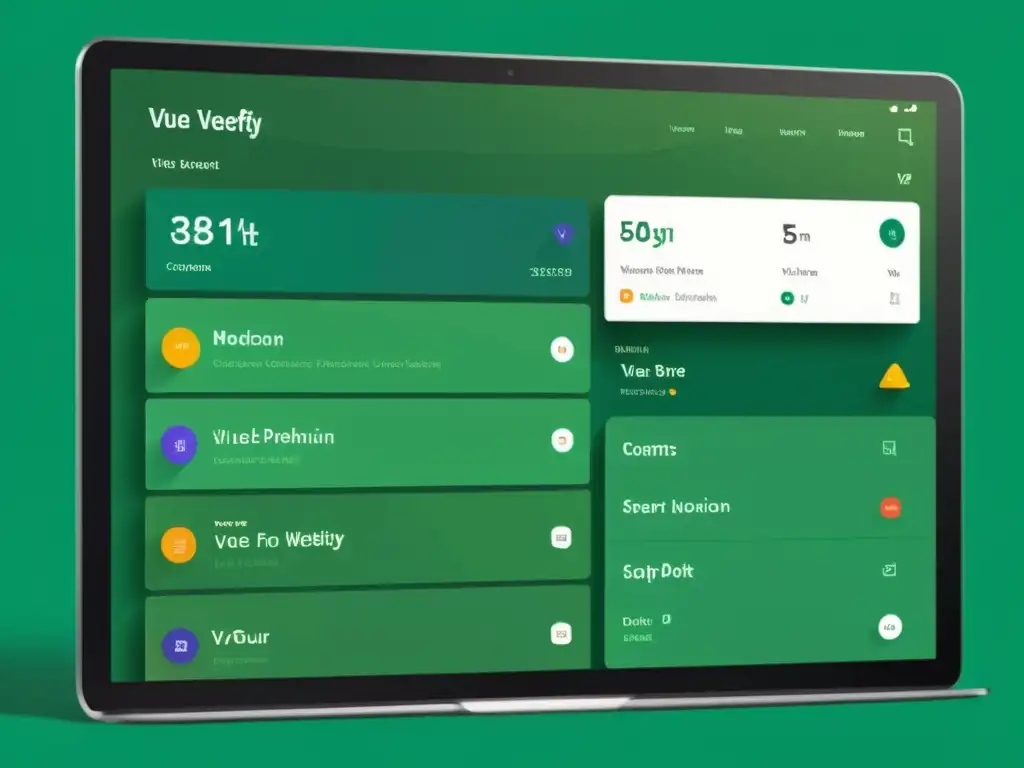 Diseño de interfaz Vuetify: Moderno y atractivo en Vue Interfaz moderna y elegante con elementos de Material Design de Vuetify para Vue