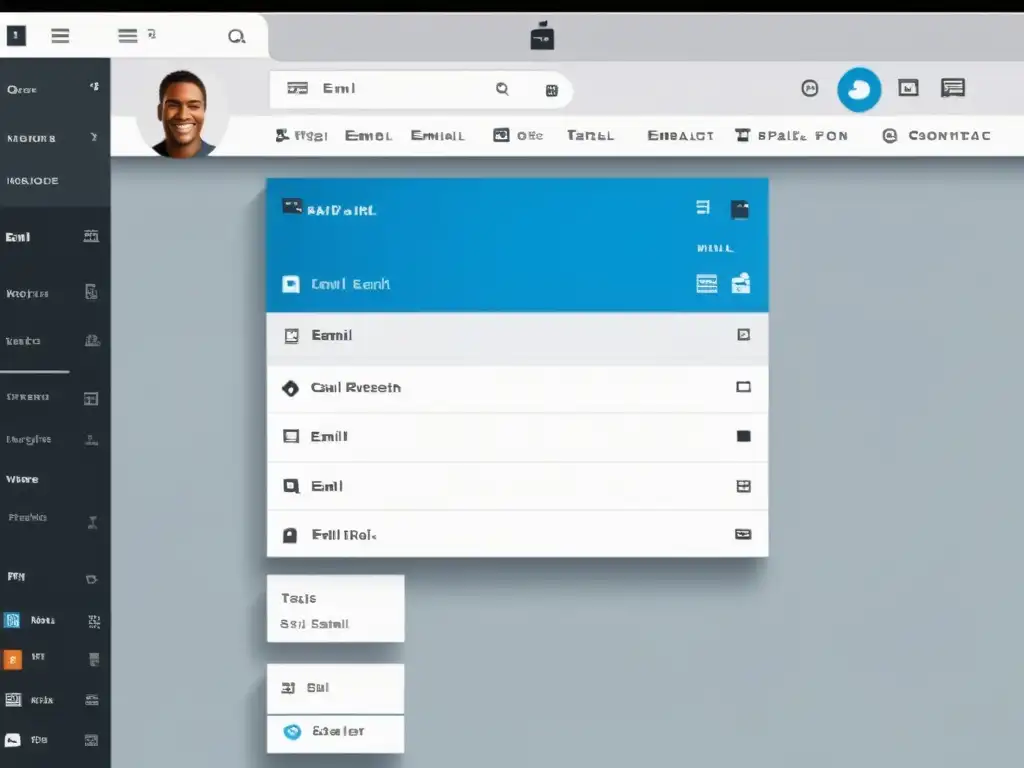 Interfaz moderna de email con características innovadoras y cliente de email de código abierto innovador