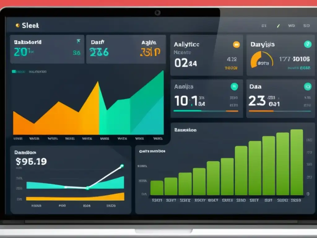 Interfaz moderna de panel de control con personalización de informes y análisis web open source, gráficos y colores dinámicos