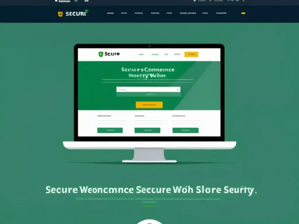 Una interfaz moderna y segura de plataforma de ecommerce, con diseño profesional y medidas de seguridad de vanguardia