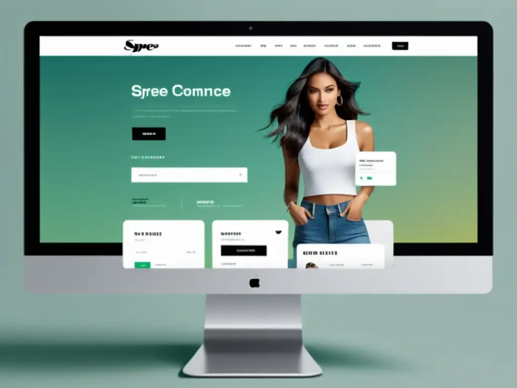 Interfaz moderna de tienda online con Spree Commerce, garantizando seguridad en pagos y datos