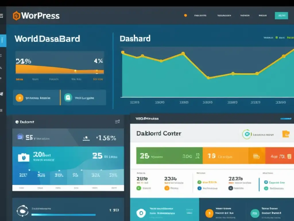 Interfaz moderna de WordPress con tipos de contenido dinámicos que maximizan alcance