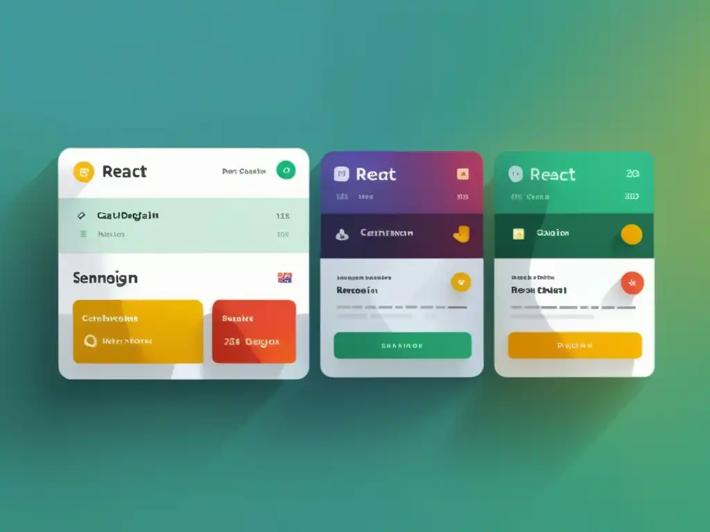 Interfaz de proyecto React con diseño Material Design