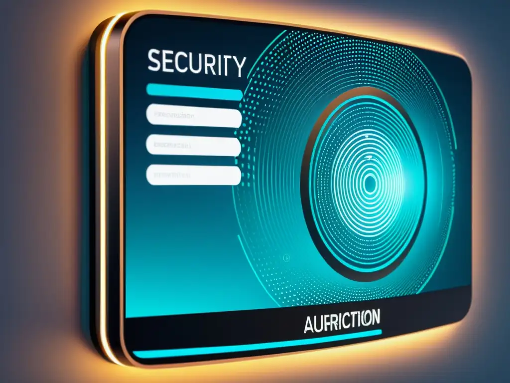 Interfaz de seguridad de alta tecnología con autenticación futurista y métodos de autorización Interfaz de seguridad de alta tecnología con autenticación y autorización futurista