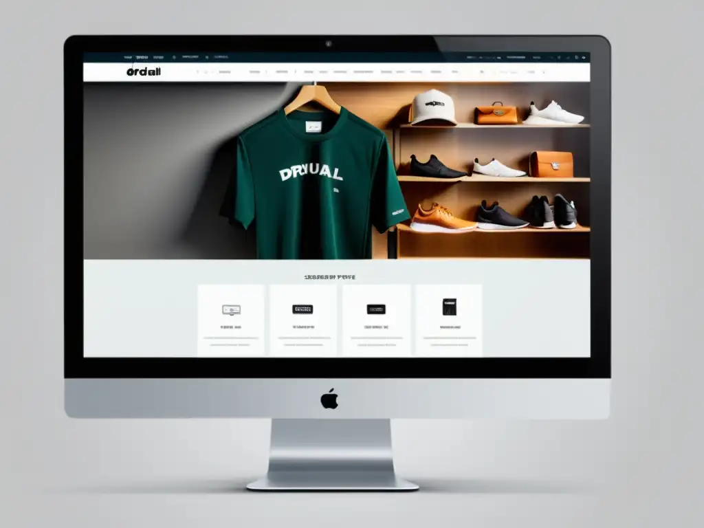 Interfaz de tienda virtual segura y moderna con Drupal Commerce para construcción de tiendas virtuales seguras