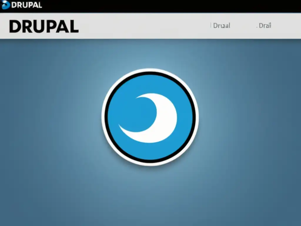 Interfaz de Drupal para tutoriales paso a paso CMS código abierto en 8k con diseño moderno, iconos de alta resolución y esquema de colores atractivo