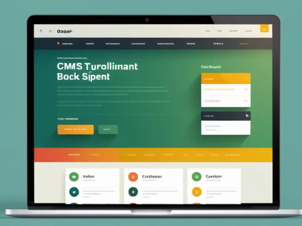 Interfaz de usuario elegante y minimalista en CMS de código abierto, siguiendo las mejores prácticas UX en diseño y navegación